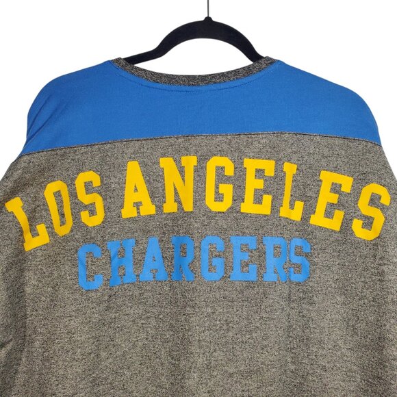 NFL Team Los Angeles Chargers French Terry Sweatshirt Top Varsity Sporty Marled - Picture 5 of 7